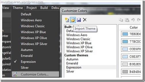 Visual Studio 2010 IDE Color Theme